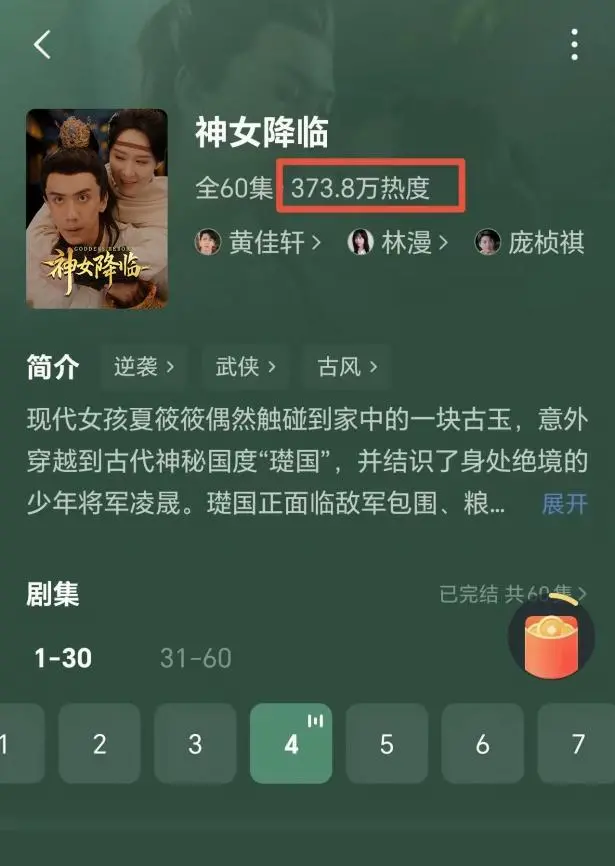 现象级短剧《神女降临》12小时热度值破373.8万的背后秘密