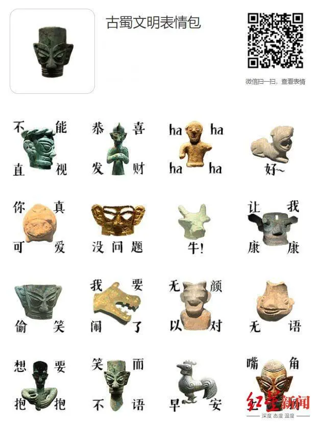 三星堆表情包来了（三星堆人物头像）