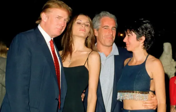 克林顿、特朗普夫妇与爱泼斯坦旧照 资料图