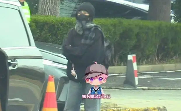 白鹿抱臂站路边，想抓私生对峙。