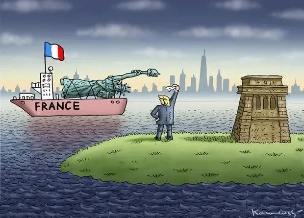 18 Donald Trump cartoons featuring the Statue of Liberty