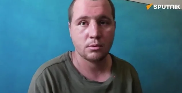 被俘乌军士兵米罗纽克 图源：卫星社视频截图