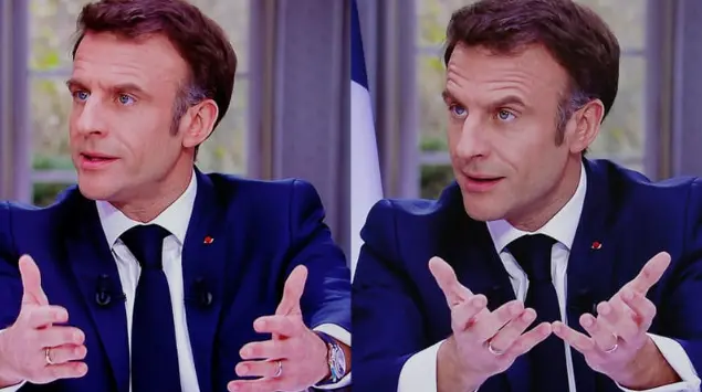 法国网友吵翻了！马克龙在采访中悄悄摘下“8万欧元的手表”