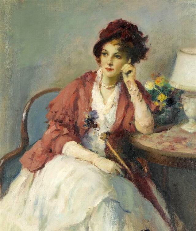 比利时画家费尔南德图桑油画作品欣赏