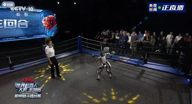 全球首个人形机器人格斗赛开赛，宇树G1擂台激烈对打(图4)