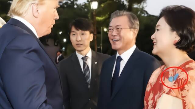 韩国第一夫人的胸针引发网友猜测