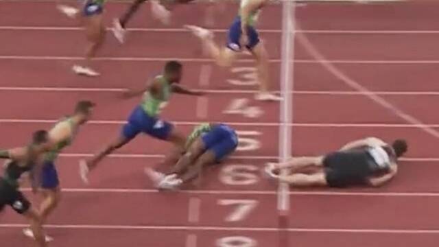 “躺”赢跨栏比赛