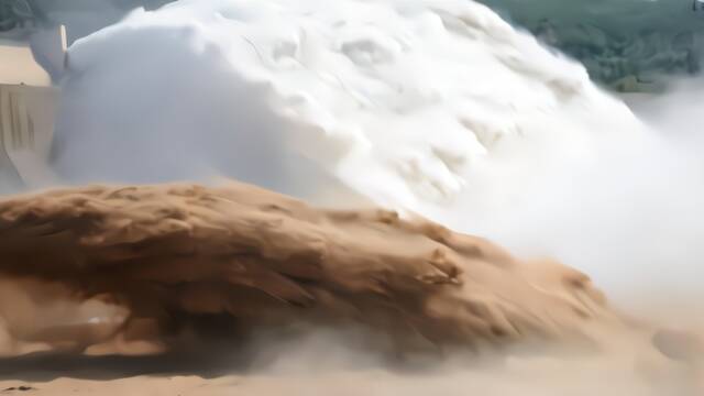 小浪底水库下泄现场