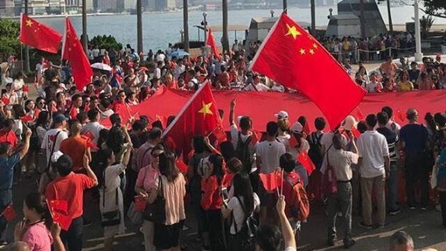 昨天的香港金紫荆广场