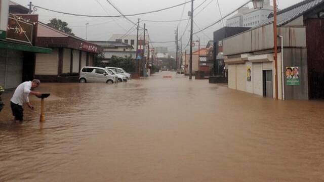 日本台风灾区再迎破纪录降雨