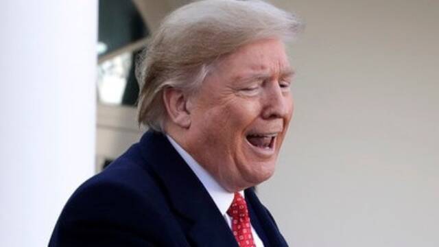 摸着火鸡的特朗普