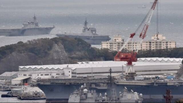 日准航母和美航母同框 实力对比明显