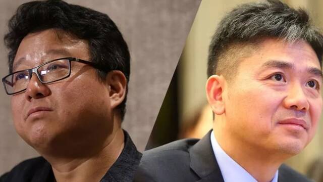 丁磊向左，刘强东向右