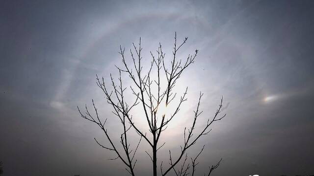 惊！江西现“三个太阳”日晕天象自然奇观