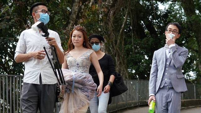 疫情下香港新人拍婚纱照