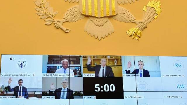 美国科技巨头反垄断听证会举行 扎克伯格最受伤贝佐斯首秀从容