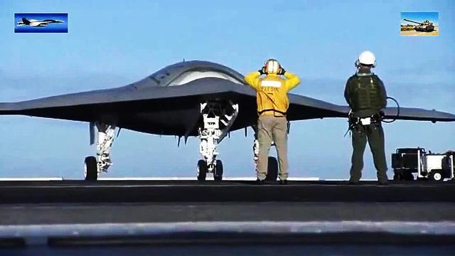 黑科技登上航母 x47b在航母上试飞
