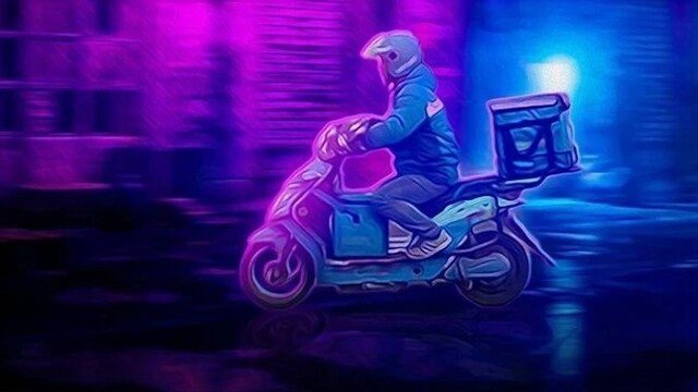 外卖骑手被困在系统里的场景 像极了赛博朋克