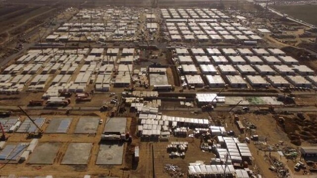 石家庄首批1512套隔离房主体拼装完成