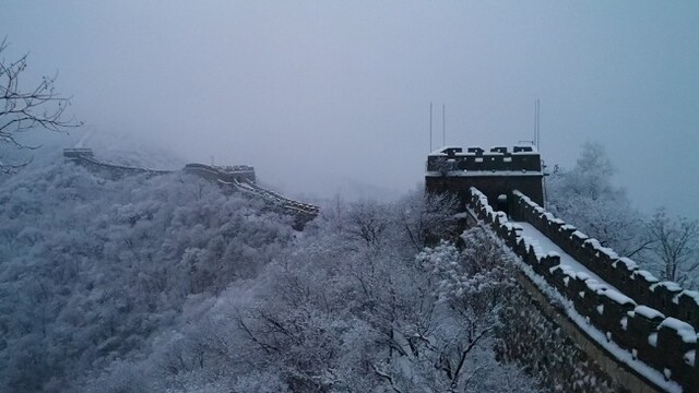 现场：北京新年初雪