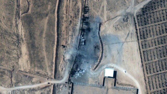 美军空袭叙利亚东部地区卫星图曝光