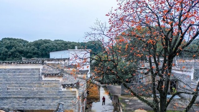 初冬古村美如画