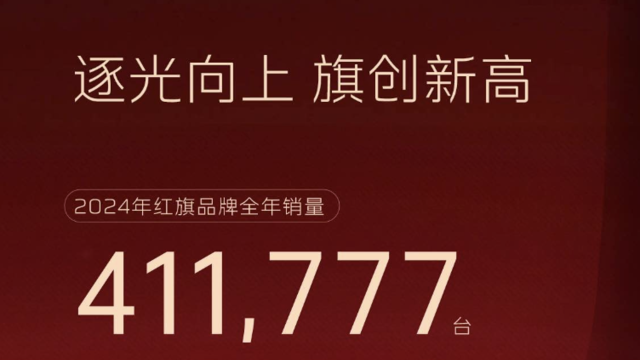 一汽红旗2024年销量超40万台，新能源11.5万台