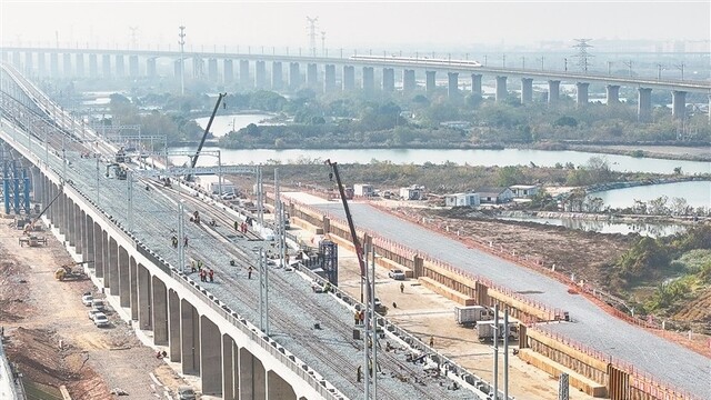 南唐联络线工程抓紧施工中