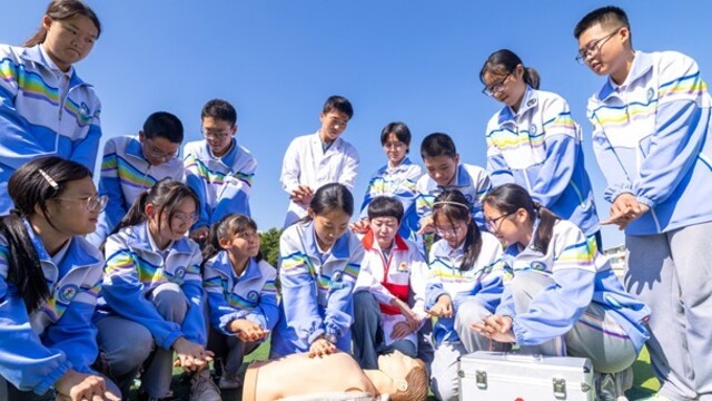 甘肃张掖学子沉浸式get急救技能