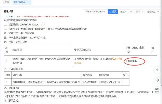 与节目方达成的年度战略合作费用高达1980万元