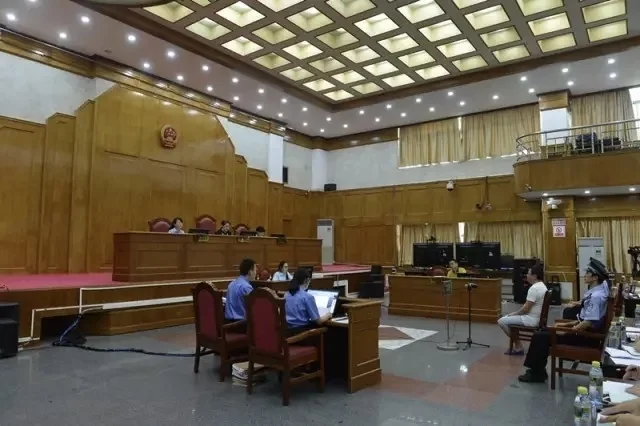 刘悦受贿案的庭审现场。图片来源：最高人民检察院微信公众号