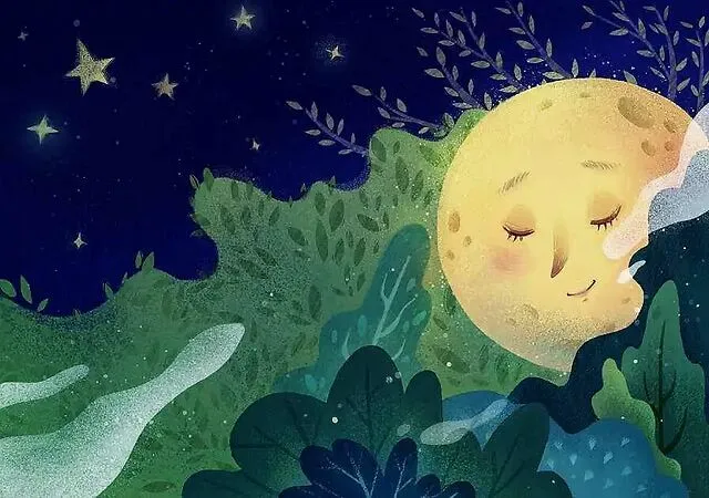 描写清晨、黄昏 、月色和星空的好词好句好段，孩子作文用的上（黄昏月亮的诗句）