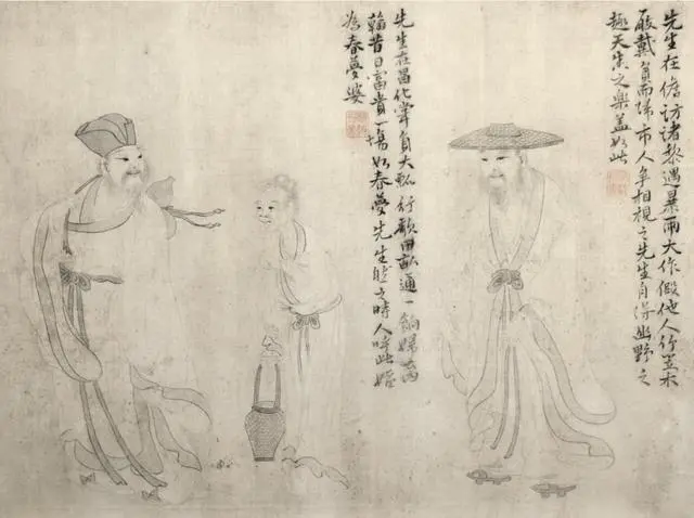 《东坡先生懿迹图》(局部)，明，李宗谟 ，绢本，墨笔，现藏故宫博物院