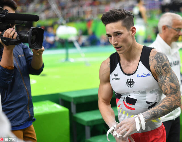 德国体操选手马塞尔-阮