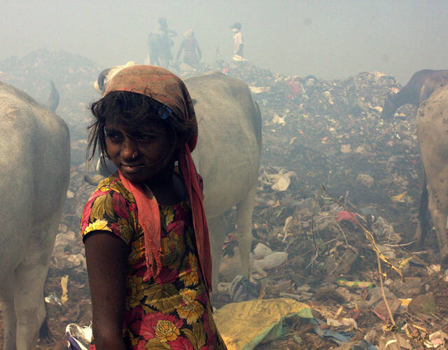 印度德里垃圾成山 50万人拾荒其上