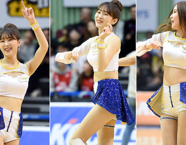 韩篮球宝贝超短裤热舞 大长腿吸睛