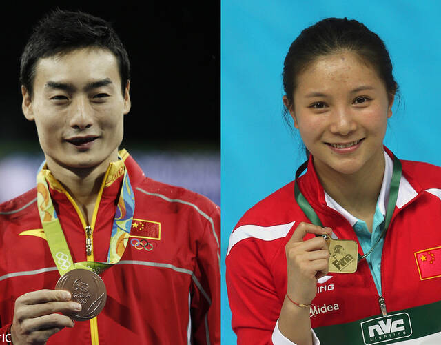 情侣档:中国跳水队运动员秦凯,何姿