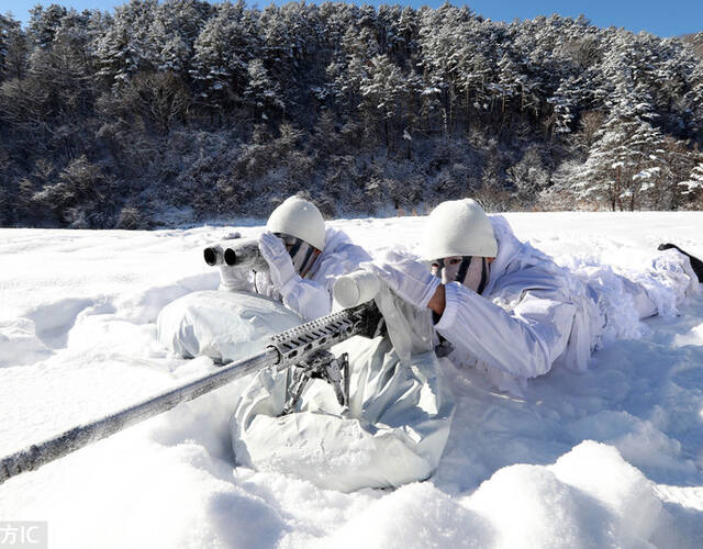 韩特种兵冒雪演习零下18度磨炼意志