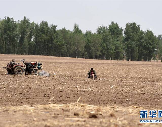 图为辽宁省阜新蒙古族自治县大固本镇八大王庙村的农民在准备浇地.