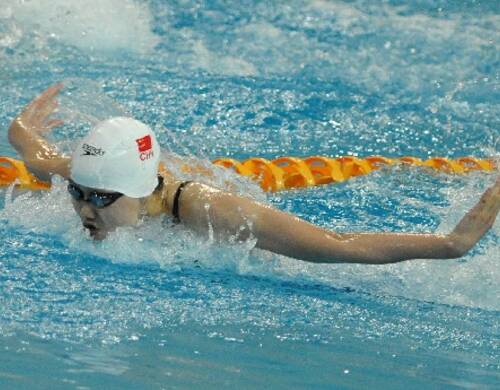 2014年全国游泳冠军赛暨亚运会选拔赛女子100米蝶泳决赛中,陈欣怡以57