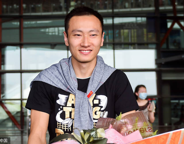 2016年08月21日,北京,2016里约奥运会,中国羽毛球国家队回国抵京.