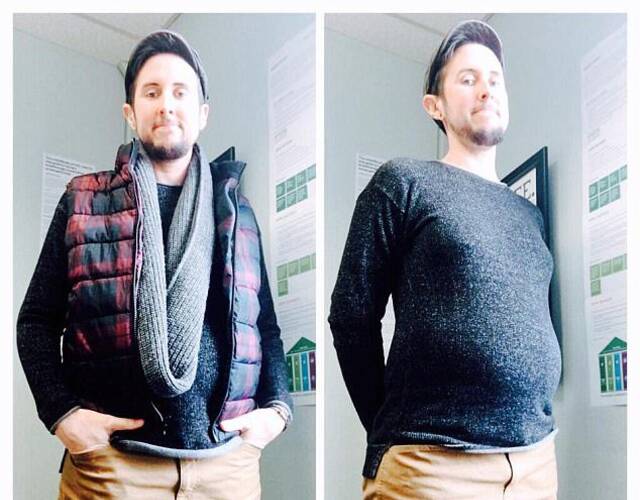 34岁的特里斯坦是一名跨性别男性,生而为女儿身但以男儿身份自居.