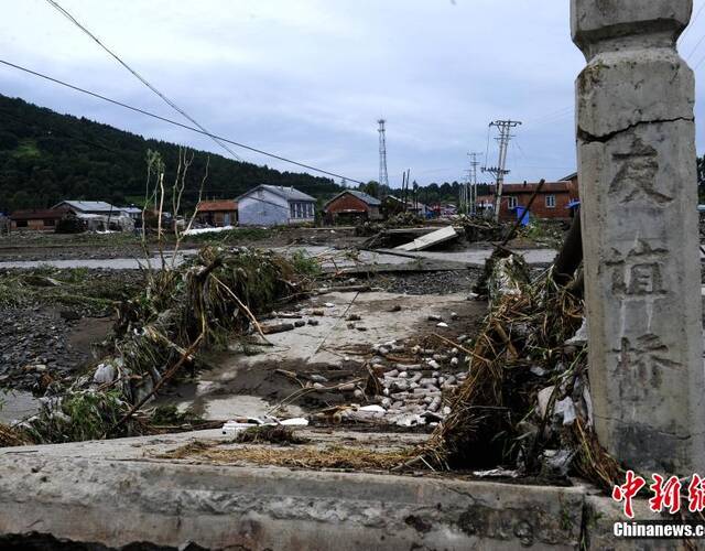 航拍黑龙江尚志市村庄灾情