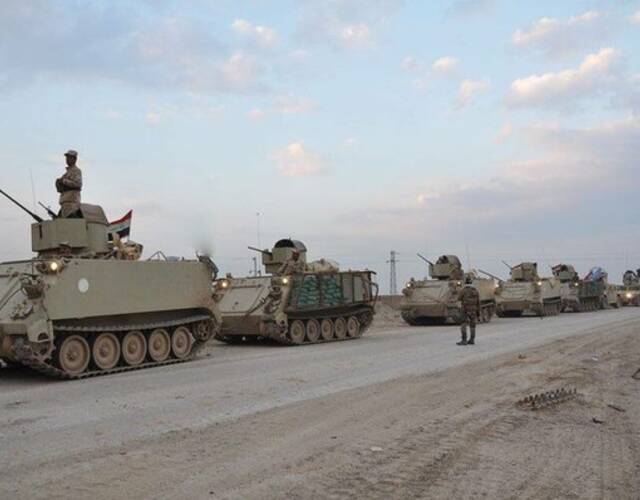 伊拉克政府军集结精锐部队再战is 一水美式装备