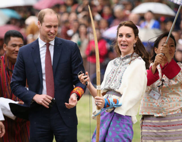 當地時間4月14日,英國威廉王子(prince william)與凱特王妃訪問不丹