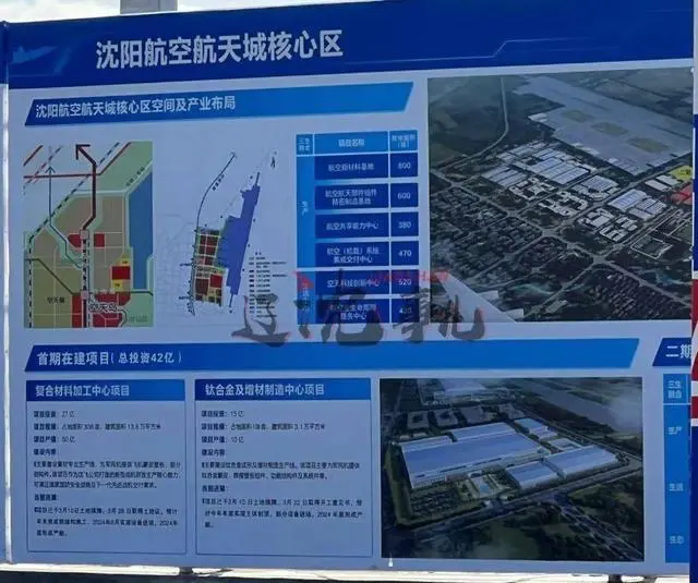 （沈陽航空航天城核心區(qū)的廠房面積巨大）