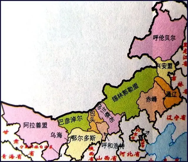 ▲内蒙古与黑龙江省接壤的主要是呼伦贝尔盟