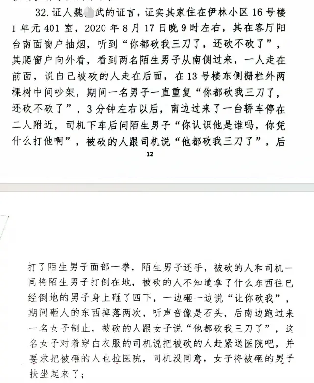 圖｜摘自一審判決書中證人退休民警魏勇的證言