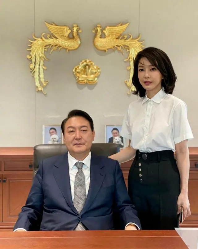 ·韩国总统尹锡悦和夫人金建希。