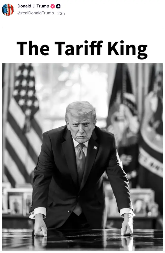 特朗普“真实社交”账号截图